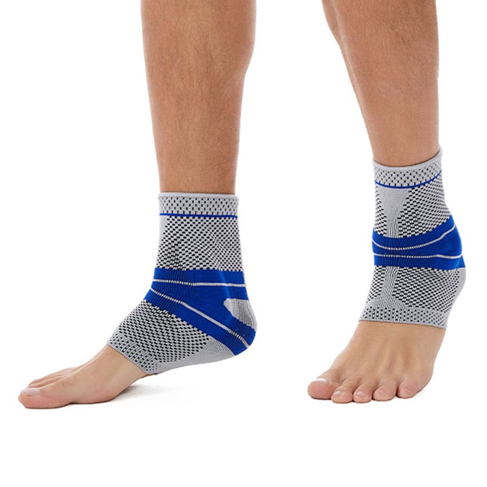 Ankle Brace Sock - สนับข้อเท้าแบบถักน้ำหนักเบา ระบายอากาศได้ดี ปลอกพยุงข้อเท้า ซิลิโคนกันลื่น ถุงเท้ารัดข้อเท้าแบบยืดหยุ่น สำหรับวิ่ง