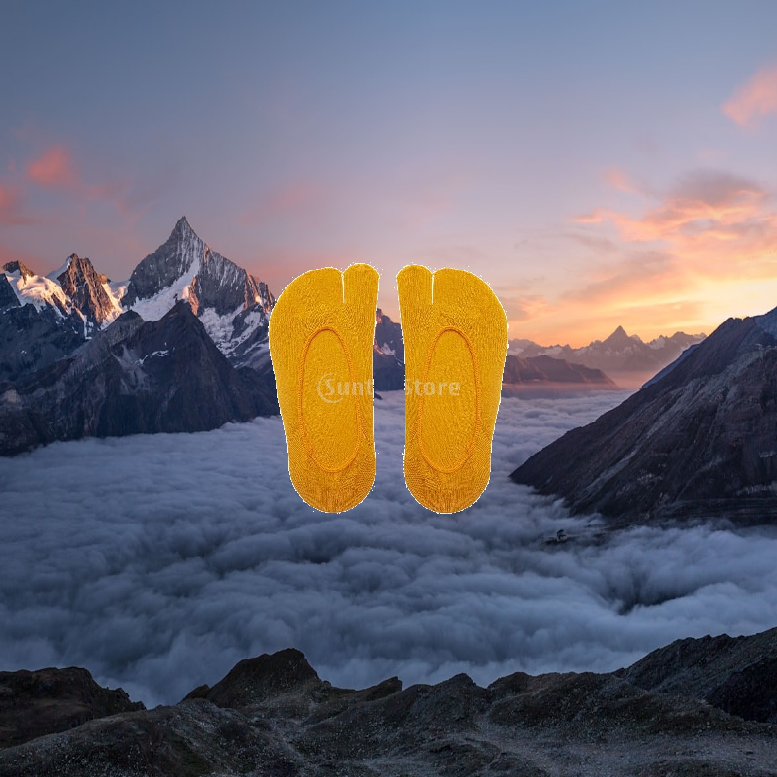 Invisibility Sock Loafer - ถุงเท้าผู้หญิงผ้าฝ้ายแบบสองนิ้ว สำหรับรองเท้าแตะแบบสวม ไม่เห็นขอบ ระบายอากาศได้ดี เหมาะสำหรับรองเท้าลำลอง