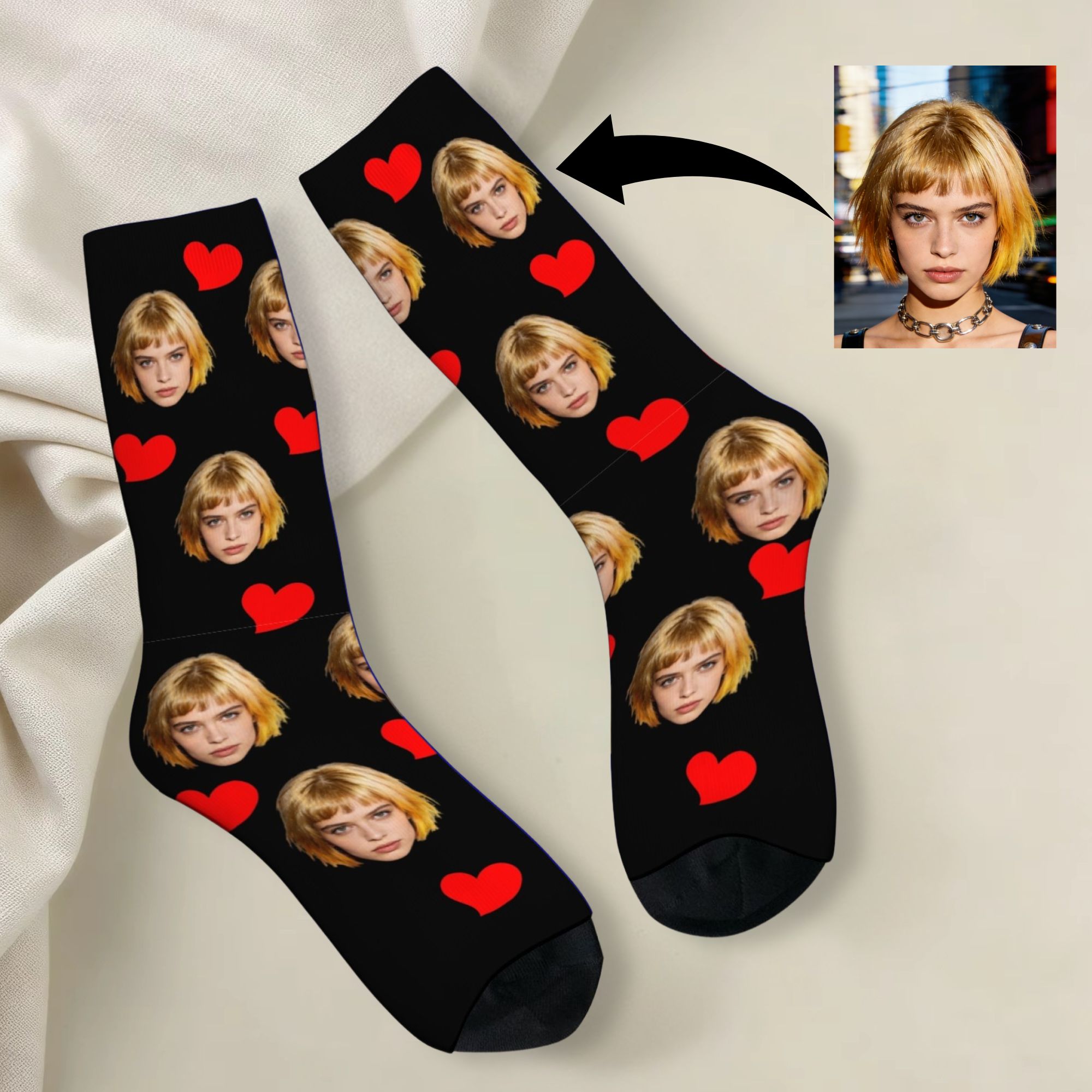 Dress Sock Men - ถุงเท้าลายหน้าคนแบบกำหนดเองได้ ระบายอากาศได้ดี สวมใส่สบาย แฟชั่น ตลก แปลกใหม่