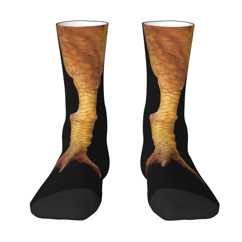 Dress Sock Men - ถุงเท้าข้อสั้นลายอุ้งเท้าไก่สำหรับผู้ชายและผู้หญิง สไตล์สนุกสนาน เหมาะสำหรับฤดูใบไม้ผลิ ฤดูร้อน ฤดูใบไม้ร่วง และฤดูหนาว