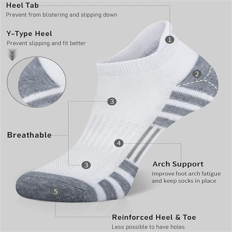 ถุงเท้าวิ่งแบบสั้น 12 คู่ ระบา - Athletic Sock Cushion บทวิจารณ์และราคา