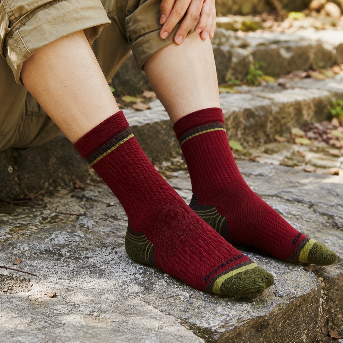 ถุงเท้าขนแกะเมอริโนสำหรับผู้ชา - Wool Hiking Sock บทวิจารณ์และราคา