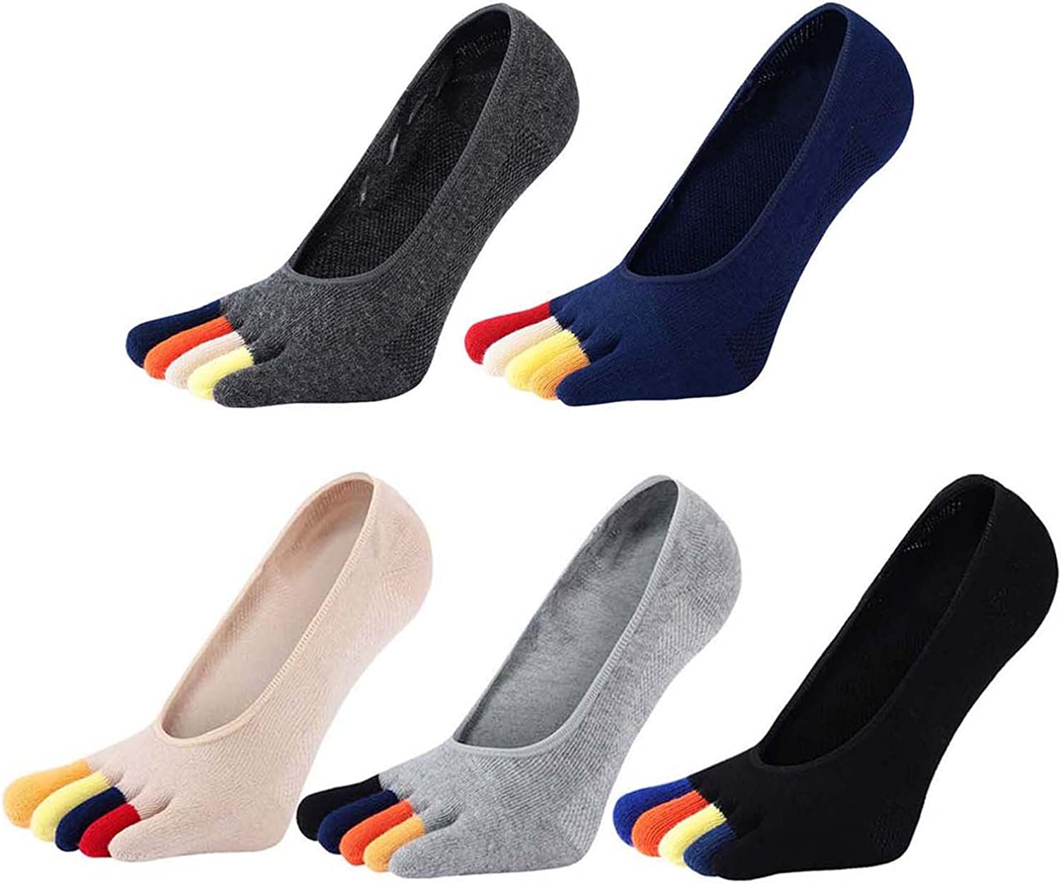 ถุงเท้าผู้ชายแบบโลว์คัท 5 คู่  - Invisibility Sock Loafer บทวิจารณ์และราคา